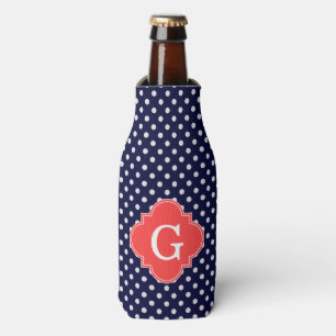 Rafraîchisseur Pour Bouteille Mongram de Navy White Polka