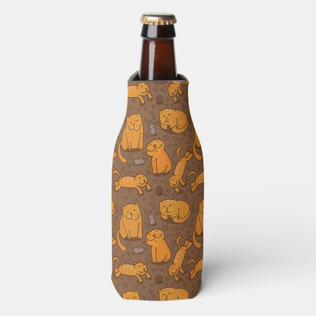 Rafraîchisseur Pour Bouteille Motif avec chats (Bottle Devant)