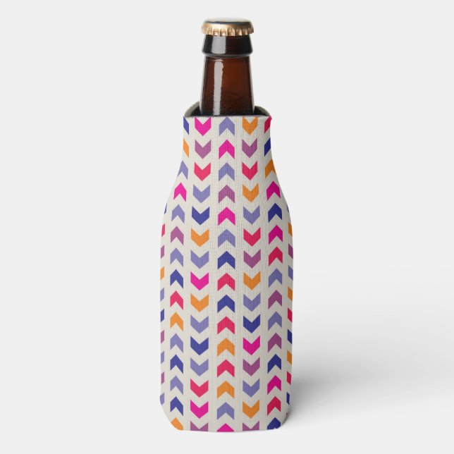 Rafraîchisseur Pour Bouteille Motif coloré Aztec Chevron (Bottle Devant)