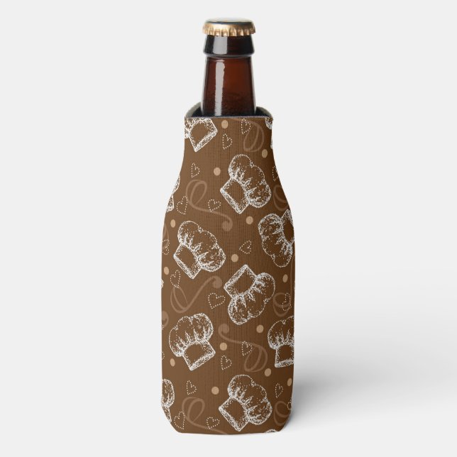 Rafraîchisseur Pour Bouteille motif cuisine avec chef casquette (Bottle Devant)