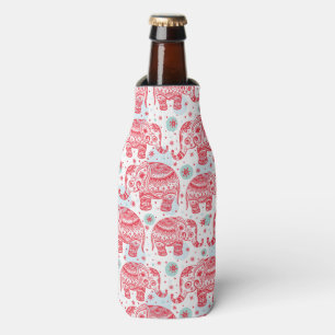 Rafraîchisseur Pour Bouteille Motif ethnique rouge d'éléphant