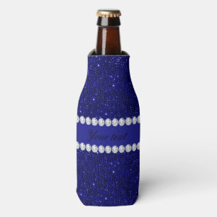 Rafraîchisseur Pour Bouteille Paillettes chiques et diamants de marine