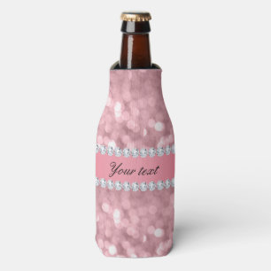 Rafraîchisseur Pour Bouteille Parties scintillant rose Bokeh et diamants Personn