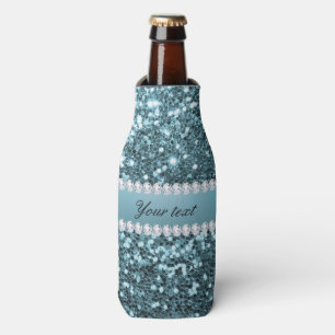 Rafraîchisseur Pour Bouteille Parties scintillantes et diamants assez bleus de