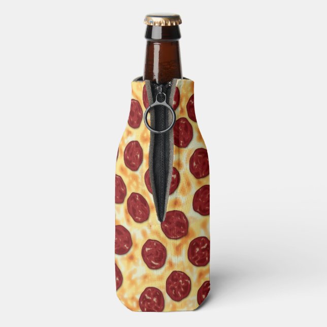 Rafraîchisseur Pour Bouteille Pepperoni Pizza Motif (Bouteille Dos)