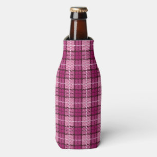 Rafraîchisseur Pour Bouteille Pixel Plaid_Magenta-Black
