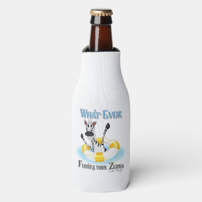 Rafraîchisseur Pour Bouteille Quelque chose de drôle flotte votre Zebra (Bottle Devant)