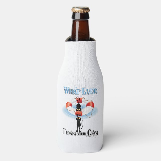 Rafraîchisseur Pour Bouteille Quoi de neuf flotte vos chats (Bottle Devant)