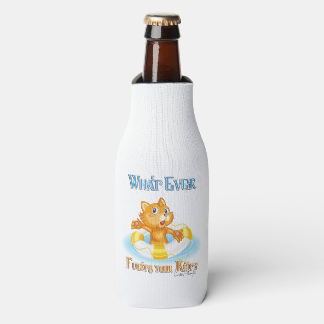 Rafraîchisseur Pour Bouteille Quoi qu'il flotte votre Kitty (Bottle Devant)