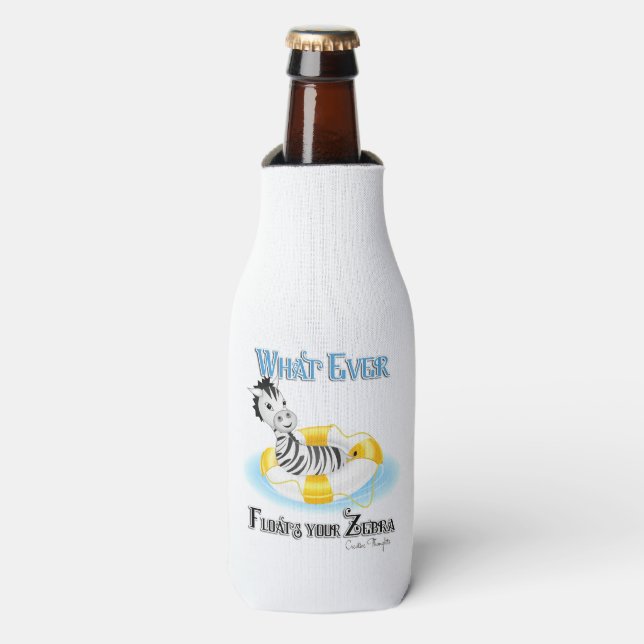 Rafraîchisseur Pour Bouteille Quoi qu'il flotte votre Zebra 4 (Bottle Devant)