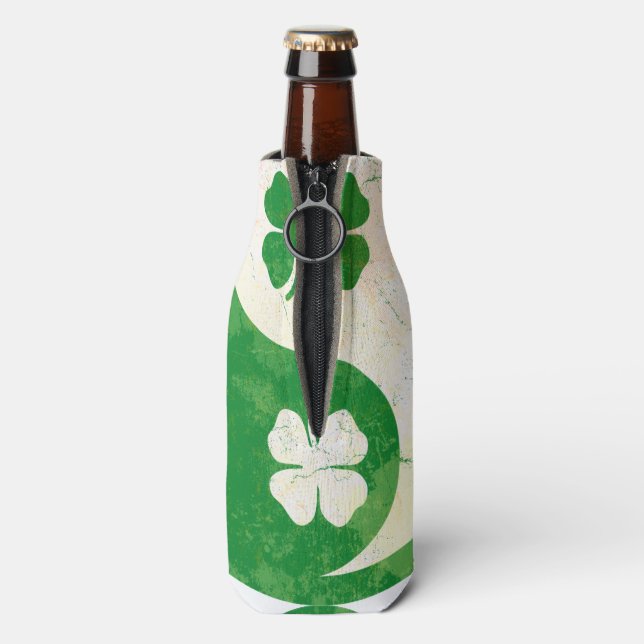 Rafraîchisseur Pour Bouteille Shamrock irlandais Yin Yang (Bouteille Dos)