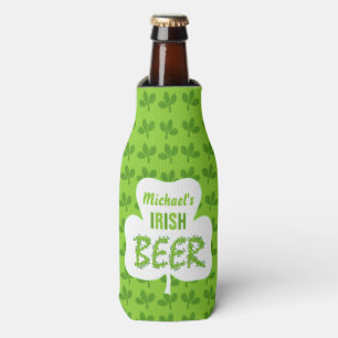 Rafraîchisseur Pour Bouteille Shamrock vert personnalisé par st patrick