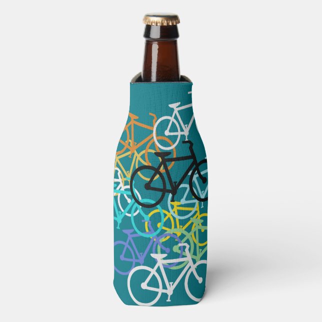 Rafraîchisseur Pour Bouteille Vélos colorés (Bottle Devant)