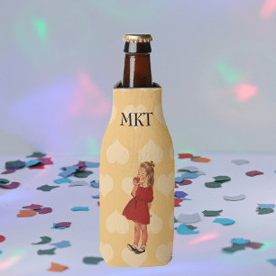 Rafraîchisseur Pour Bouteille Vintage petite fille rouge robe pomme