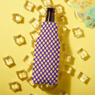 Rafraîchisseur Pour Bouteille Yellow Polka Dots With Purple Background
