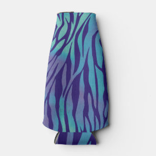 Rafraîchisseur Pour Bouteille Zèbre Bleu Aqua Et Violet
