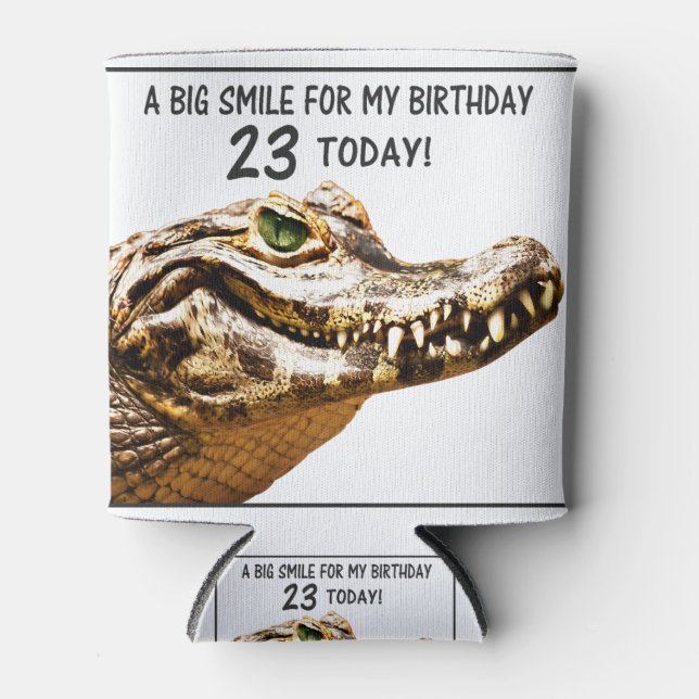 Rafraîchisseur Pour Canette 23e anniversaire Alligator Smile (Devant)