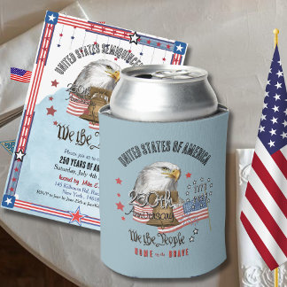Rafraîchisseur Pour Canette 250 Years of America Patriotic  Custom Can Cooler 