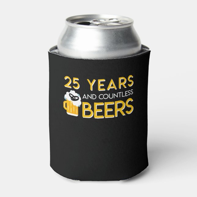 Rafraîchisseur Pour Canette 25e Wedding Anniversary Beer (Can devant)