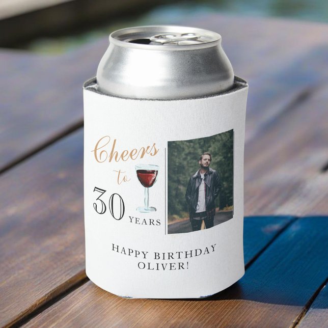 Rafraîchisseur Pour Canette 30 ans Vin rouge 30e anniversaire Photo (Créateur téléchargé)