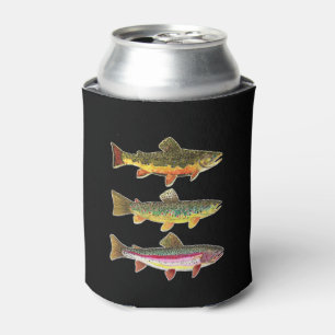 Rafraîchisseur Pour Canette 3 belles truites, pêche à la mouche, pêche à l
