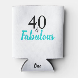 Rafraîchisseur Pour Canette 40 et Fabulous Blue Turquoise fête d'anniversaire