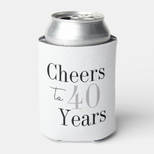 Rafraîchisseur Pour Canette 40e anniversaire applaudit minimal fête d'annivers