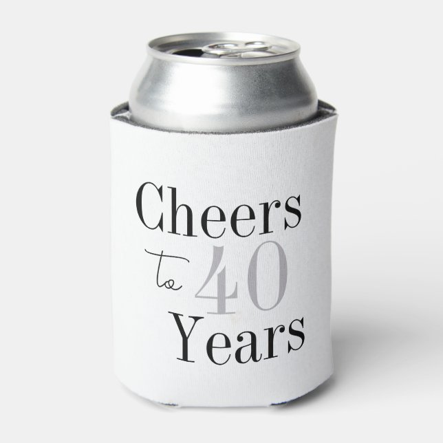 Rafraîchisseur Pour Canette 40e anniversaire applaudit minimal fête d'annivers (Can devant)