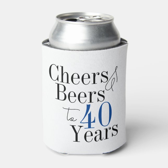 Rafraîchisseur Pour Canette 40e anniversaire Soeurs et bières Fête simple (Can devant)