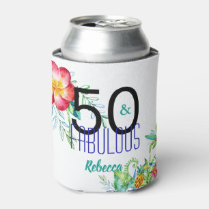 Rafraîchisseur Pour Canette 50 et cinquantième anniversaire tropical fabuleux