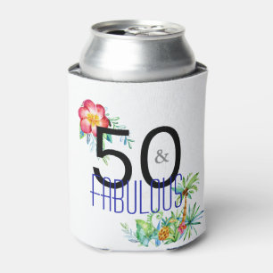 Rafraîchisseur Pour Canette 50 et cinquantième anniversaire tropical fabuleux