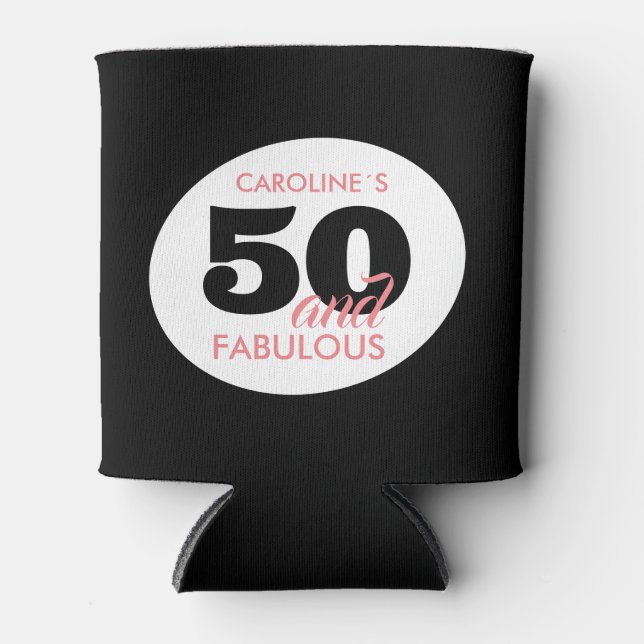 Rafraîchisseur Pour Canette 50 et fabuleux Cinquantième anniversaire personnal (Devant)