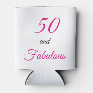 Rafraîchisseur Pour Canette 50 et Fabulous Vibrant rose fête d'anniversaire