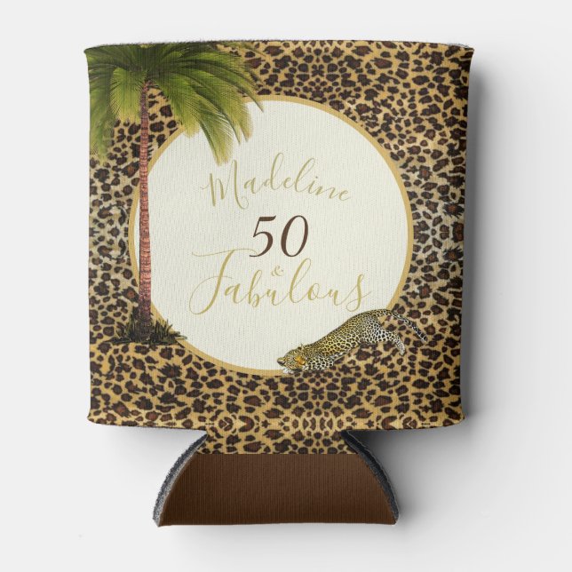 Rafraîchisseur Pour Canette 50 Fabuleux Cinquantième Empreinte de léopard Anni (Devant)
