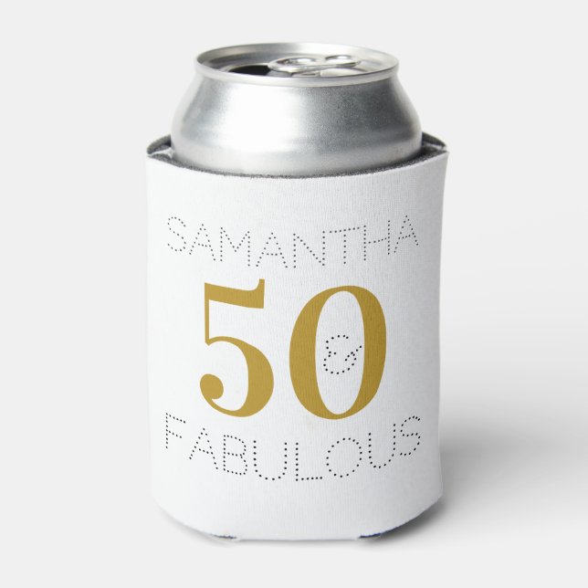 Rafraîchisseur Pour Canette 50e anniversaire 50 et Fabuleux fête d'anniversair (Can devant)
