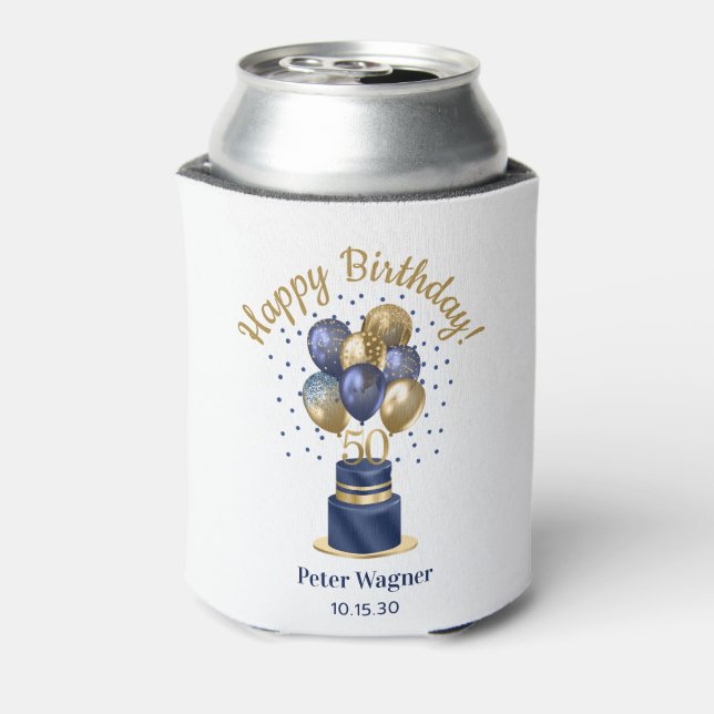 Rafraîchisseur Pour Canette 50e anniversaire Marine Blue Balloon Cake (Can Dos)
