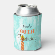 60e anniversaire Bougie d'aquarelle bleue