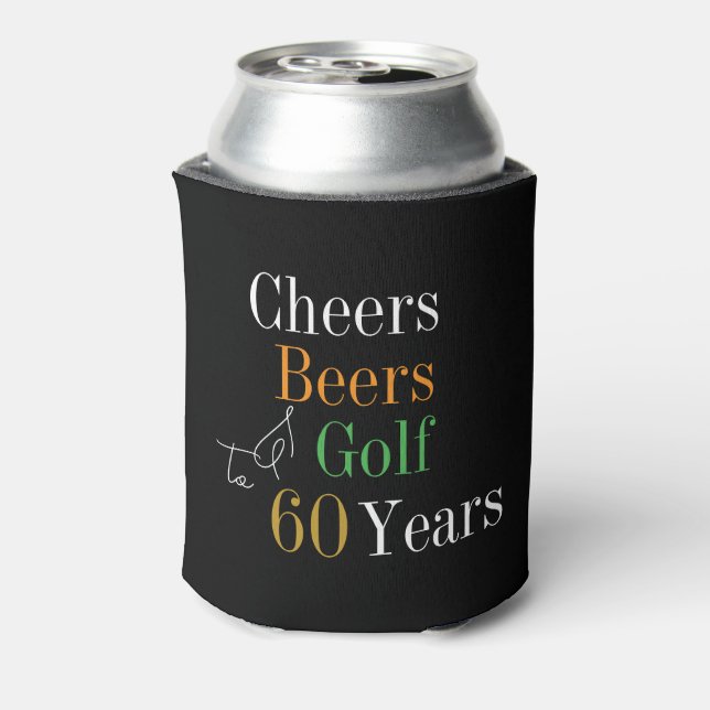 Rafraîchisseur Pour Canette 60e anniversaire Golf Cheers Bières Party Black Go (Can Dos)
