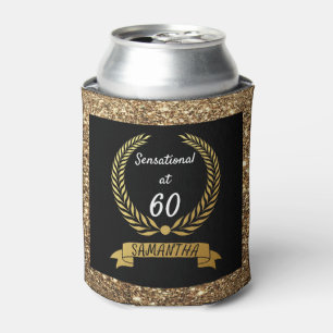 Rafraîchisseur Pour Canette 60ème Black Gold Parties scintillant Élégante fête