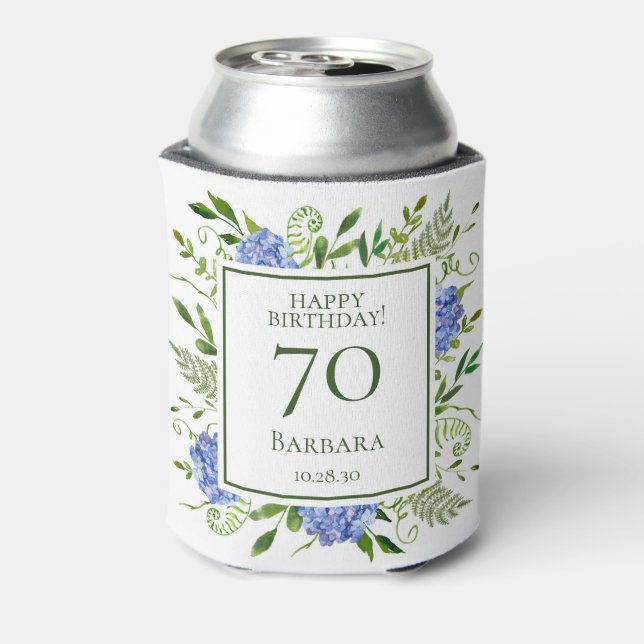 Rafraîchisseur Pour Canette 70e anniversaire Blue Hydrangeas (Can Dos)