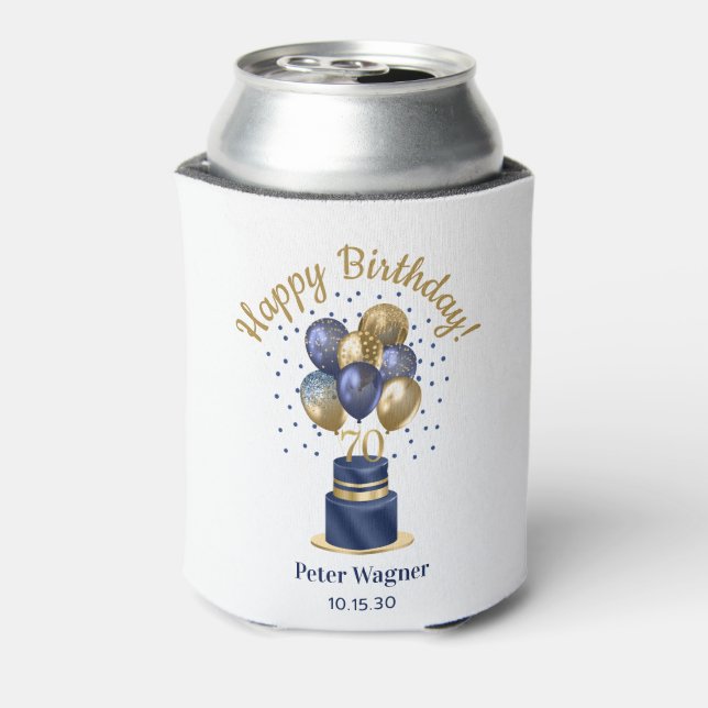 Rafraîchisseur Pour Canette 70e anniversaire Marine Blue Balloon Cake (Can Dos)