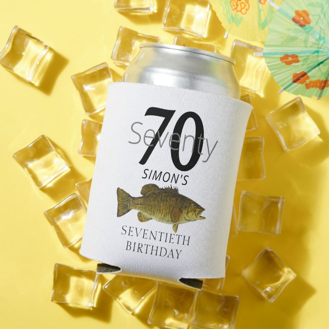 Rafraîchisseur Pour Canette 70e anniversaire Smallmouth Bass Fishing Soixante- (Été in situ)