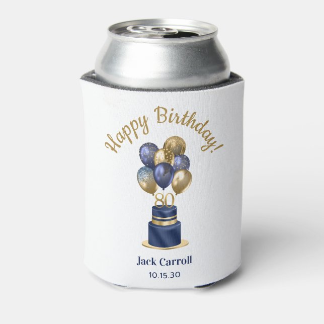 Rafraîchisseur Pour Canette 80e anniversaire Marine Blue Balloon Cake (Can Dos)