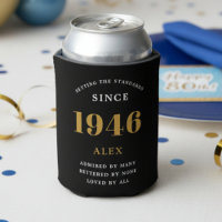 80e anniversaire Nom 1944 Black Gold Elegant Chic