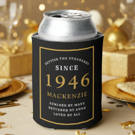 Rafraîchisseur Pour Canette 80e anniversaire personnalisé 1941 Elégant Black G