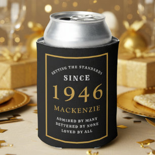 Rafraîchisseur Pour Canette 80e anniversaire personnalisé 1941 Elégant Black G