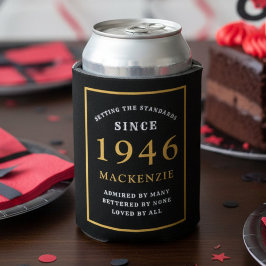 Rafraîchisseur Pour Canette 80e anniversaire personnalisé 1942 Elégant Black G