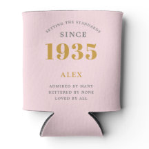 90e anniversaire Nom 1935 rose Grey Elegant Chic