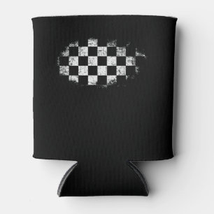 Rafraîchisseur Pour Canette à damiers Checker noir et blanc