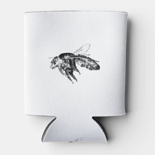 Rafraîchisseur Pour Canette Abeille d'insectes noir (Devant)